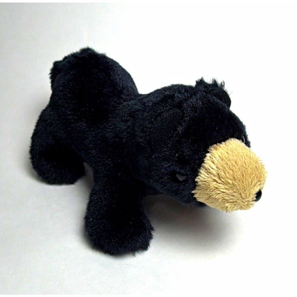 Folkmanis Mini Finger Puppet Black Bear Plush Stuffed Animal